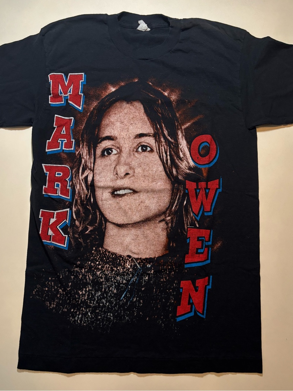 90s mark owen all over print pop singer band music shirt